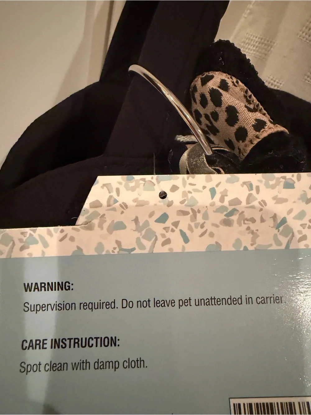 NWT Black Quilted Custom Designed Pet Carrier